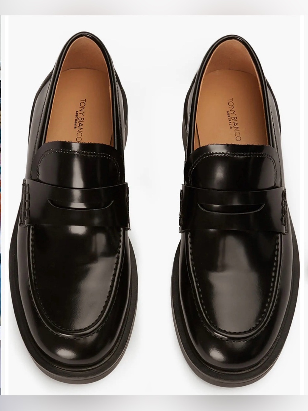 Tony Bianco CHERISH BLACK SLIP ON LOAFER SHOES $190 US 8.5